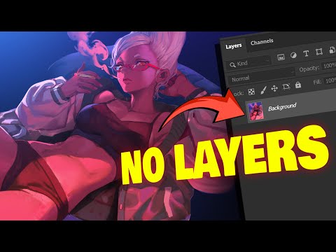 The crazy benefits of NOT using layers ❌ (digital art tutorial)