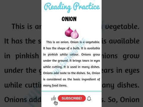 #shorts इंग्लिश पढ़ना सीखें English Reading Practice//Read English// Onion