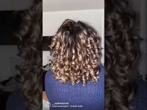 Curly hair transformation