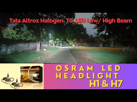 Tata Altroz Headlamp Upgrade from Halogen To OSRAM LED| DIY video. H1 and H7 LED Headlamps