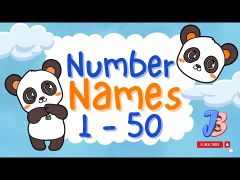 Number Names 1 - 50 | Learn Counting Numbers With Spelling | Number Name For Kids | 1 to 50 Numbers