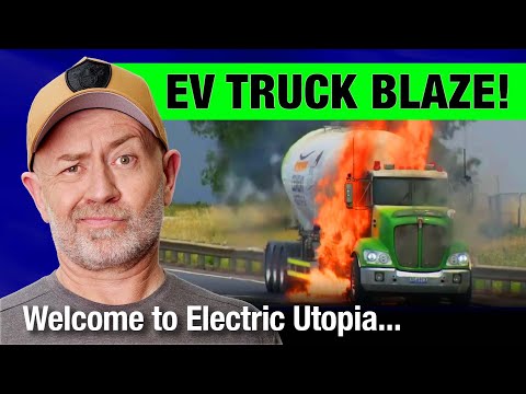 Massive EV truck fire on freeway puts thousands at risk | Auto Expert John Cadogan