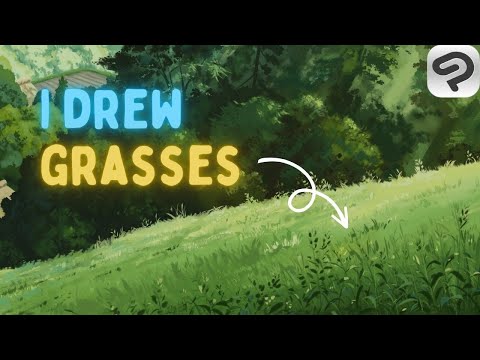 How to Draw Grass like the Ghibli Studio Anime Background - Clip Studio Paint Drawing Tutorial