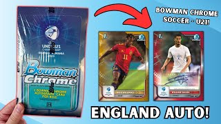 Topps Bowman Chrome UEFA U21 2023 hobby box opening! ENGLAND AUTO!