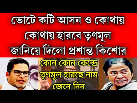 ভোট কৌশলী প্রশান্ত কিশোর জানিয়ে দিলো পশ্চিমবঙ্গে ভোটে কোথায় কোথায় হারবে তৃণমূল জেনে নিনি জেলার নাম ।