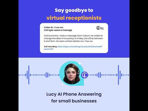 Lucy AI phone answering agent takes an inbound message when the support team is busy