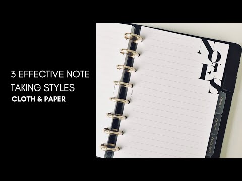 3 Note Taking Styles for Students, Professionals and Planners! | Cloth & Paper