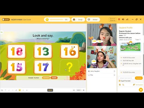 51talk H5 Class Level 1 || I Can Count Teacher Jenny