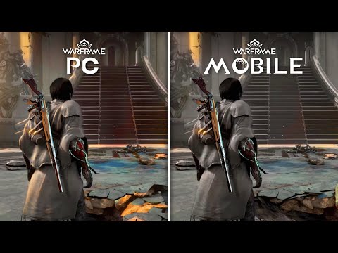 Warframe Mobile vs PC Graphics, Details and Physics Comparison