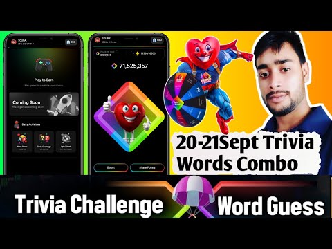 20 Sept BLove Trivia & Word Guess Combo | BLove Dapp daily tasks | blove dapp