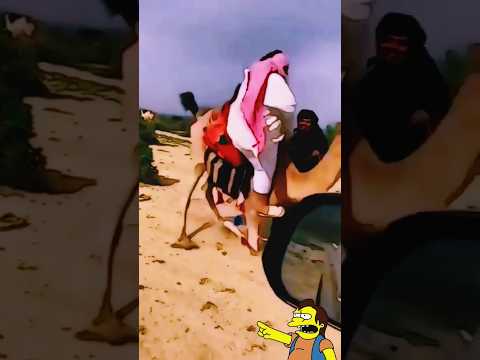 Shiekh Funny Camel Riding Fail Video 😂 #funnyvideos #camelriding #failfunny #ai