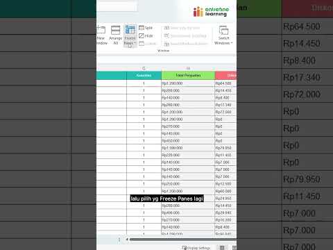 ini biar Freeze row columns excel kamu bisa fleksibel #tipsexcel #microsoftexcel