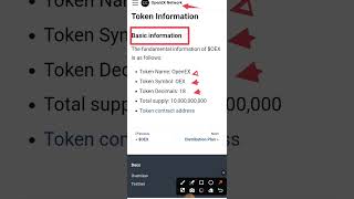 Basic information of openex coin #openex #oex #openexprice