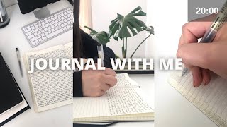 20 Minutes Journal with me | ASMR Sounds | Timer