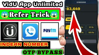 New App With Unlimited Refer Trick | VidU App Unlimited Refer Trick | Indian OTP Bypass Number