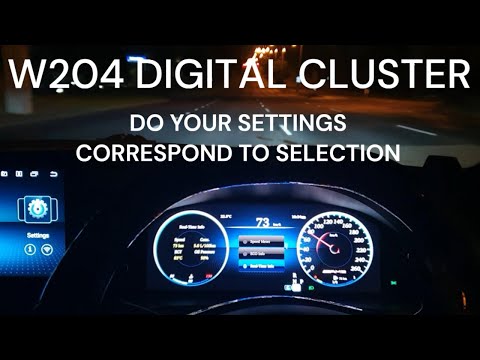 w204 digital cluster settings. do they correspond to your settings? let's find out