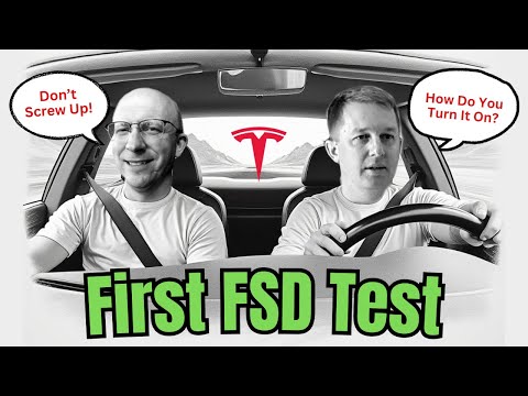 Andy Test Drives a Tesla for the FIRST Time with FSD 12.5.1.5