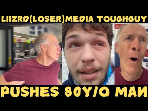 Liizrd Media the Loser Pushes 80-Year-Old Man and Talks Tough to Him!