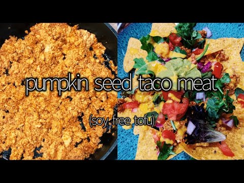 vegan pumpkin seed taco meat // chipotle flavored pumfu