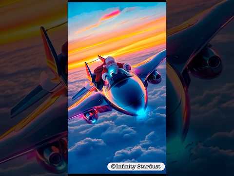 ✈️Santa Claus flying a futuristic aircraft #ซานต้าขับเครื่องบินทันสมัย,#christmas2024,#shorts,