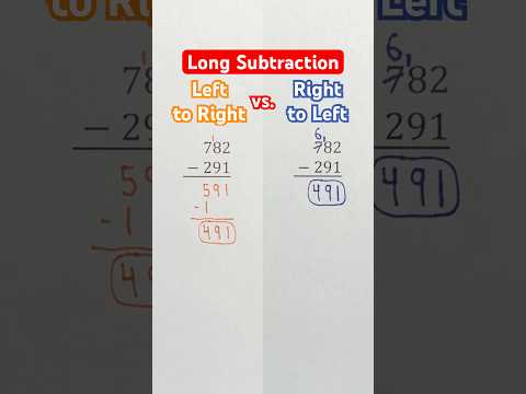 Which Way Do You Do Long Subtraction? #Shorts #subtraction #math #maths #mathematics #education