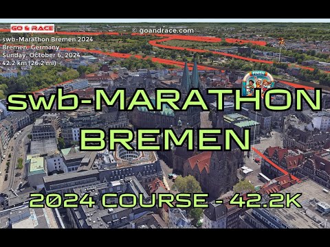 swb-Marathon Bremen 2024: fly over the marathon course!