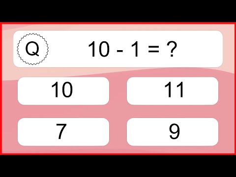 20 Subtraction Quiz Exercises for Kids: Numbers Up to 20