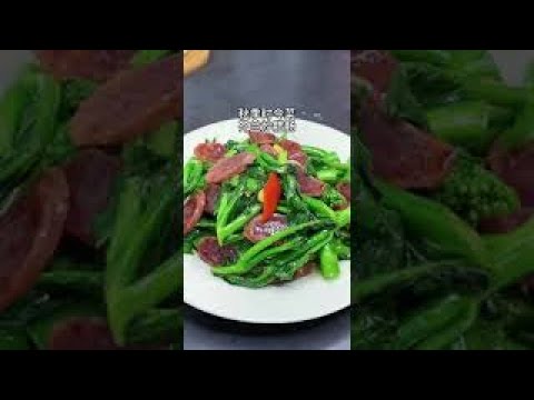 芥蘭炒臘腸，簡單又好吃【簡易煮】