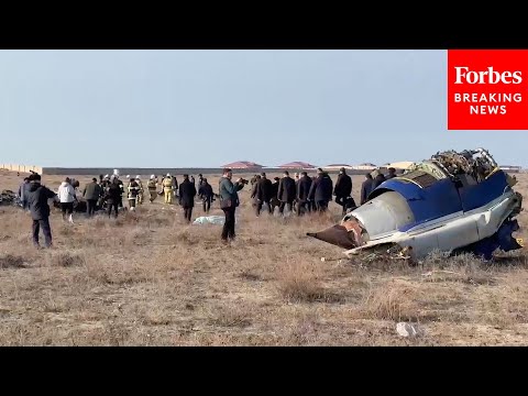 New Footage Emerges From Aftermath Of Azerbaijan Airlines Plane Crash In Aktau, Kazakhstan