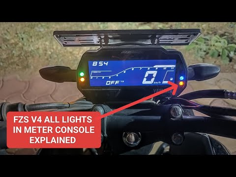 Yamaha FZS v4 Meter console all Lights Explained in detail l Fzs v4 instrument cluster l Fzs v4