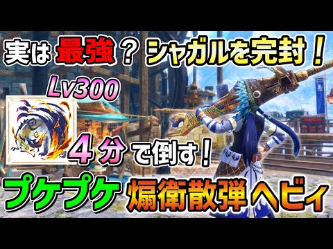 【圧倒的手数でモンスターを完封！】Lv300克服シャガルを4分で倒す プケプケ煽衛散弾ヘビィ装備が最強説！！ 撃ちまくれて楽しすぎるから、是非作ってくれ！ [MHRISE:SB / サンブレイク]