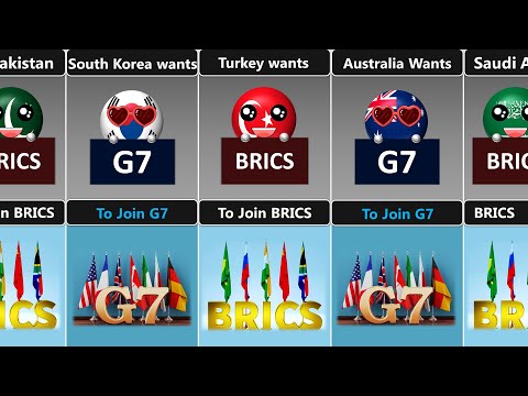 G7 vs BRICS - Which Country Wants To Join Which Group [Countryballs]