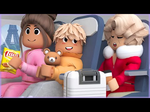 Family VACATION FLYING to PARIS! | Berry Avenue & Bloxburg Roleplay w/voices