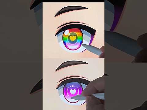 How to COLOUR Anime Eyes easy #howtodraw #digitalart #drawing