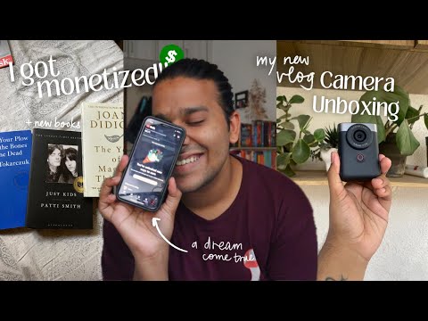 I got monetized!!, unboxing my new Canon Powershot V10 Vlog Camera, new books 📚 // VLOG 🍃