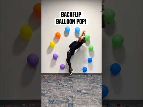 BACKFLIP BALLOON POP CHALLENGE 🤯