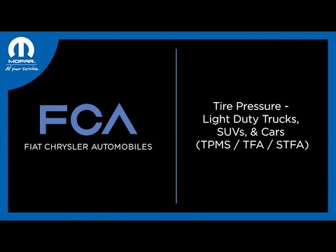 Tire Pressure - TPMS/TFA/STFA | How To | 2025 Chrysler, Dodge, Jeep, Ram & Fiat Vehicles