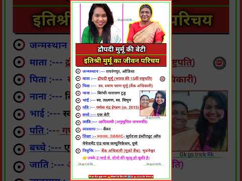 Itishree Murmu Biography | इतिश्री मुर्मू का जीवन परिचय #youtubeshorts #viral #shorts #news #gk