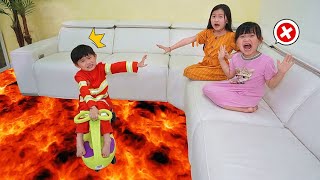 地上有岩漿短劇~爸爸和孩子們的故事！The Floor Is Lava With JO Channel~