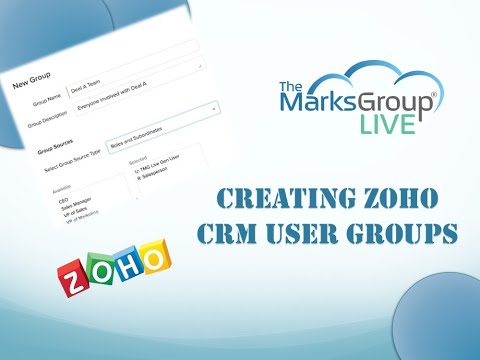 Zoho CRM User Groups: How To Create Them