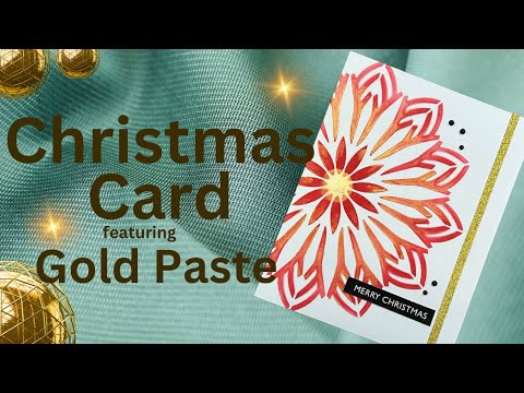 Create a Beautiful Christmas Card With Gold Paste! #christmas #cardmaking