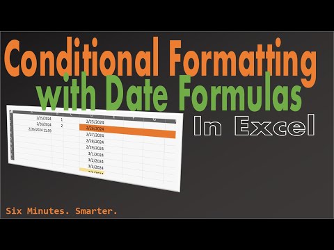 Create Conditional Formatting Rules Using Formals that Refer to Date Values