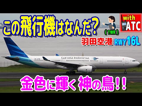 金色に輝く神の鳥!! この飛行機は何だ? 羽田空港RWY16L【ATC/字幕/翻訳付き】