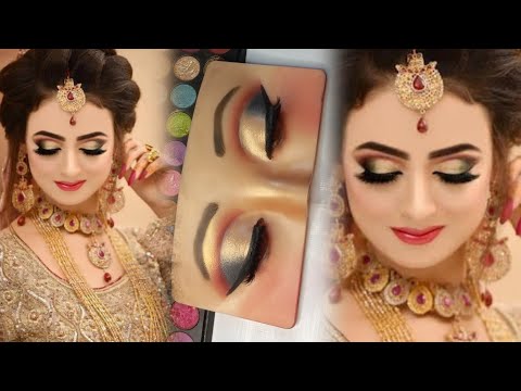 Step -by - Step INDIAN / ASIAN BRIDAL EYE MAKEUP TUTORIAL | Bridal Makeup Tutorial for Beginners |