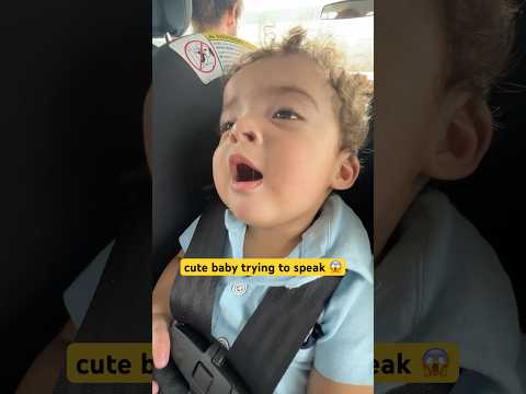 cute baby try to speak for the first time. ￼ #baby #funnymoment