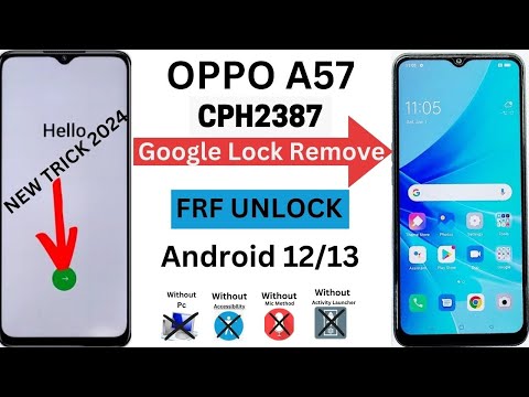 Oppo A57 Cph2387 Frp Bypass  New Trick 2024 l OPPO Frp Android 12  OPPO Frp Android 13 No PC