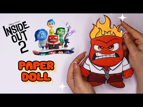 ✂️ Paper Diy ✂️ How to Make Angry Paper Doll |Inside out 2 [ Tutorial]