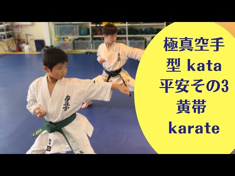 【黄帯】平安その3〜Kata Pinan 3 yellowbelt karate kyokushin〜空手 極真 フルコンタクト空手　昇級審査　空手未経験親子向け　少年部　習い事　小学生