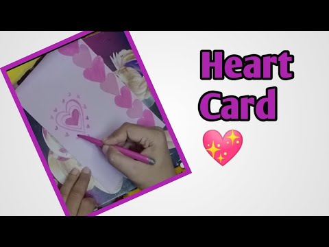 #simple and easy Card/#HeartCard/#Pink card/Card making tutorial