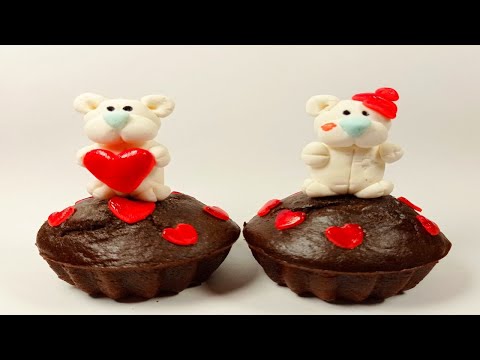 Идея ко Дню Святого Валентина / Украшения для капкейка из мастики / Valentine's Day Idea 2021